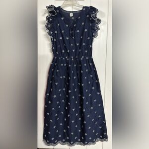 GAP Navy Dress with White Embroidery